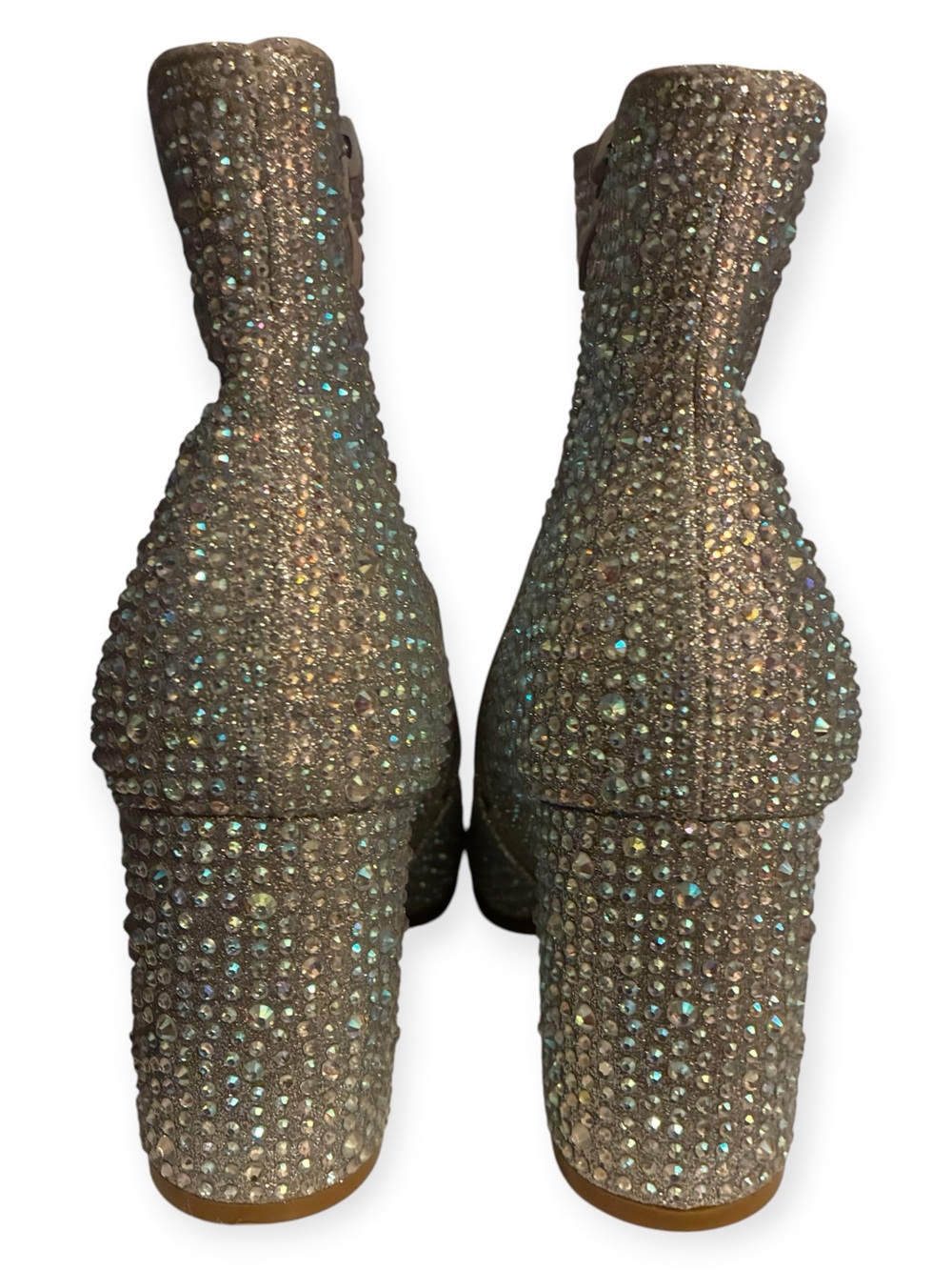 Forever US 7 Rhinestone Bling Embellished Pointed Toe Ankle Booties ICEBERG-12 - Picture 8 of 14
